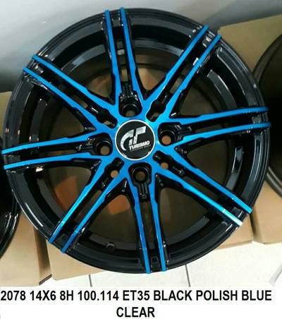 Mags 14 inch 6 width 8 holes blue