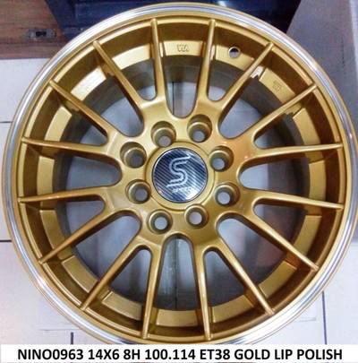 Mags 14 inch 6 width 8 holes gold