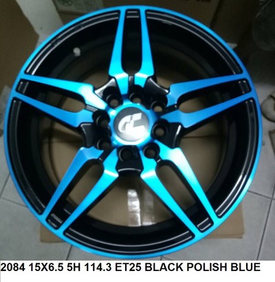 Mags 15 inch 6.5 wide 5 holes blue black