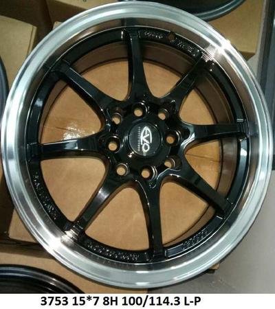 Mags 15 inch 6.5 wide 8 holes silver black