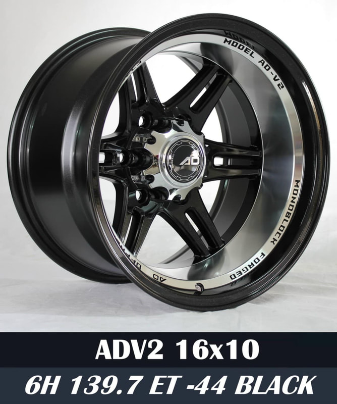 Mags 16 inch 10 width 6 holes silver black