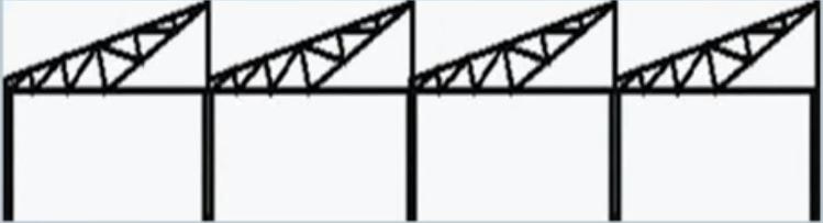 North light roof truss