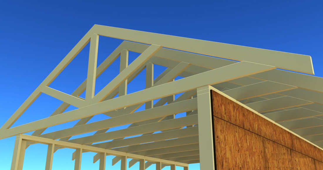 Raised hell roof truss