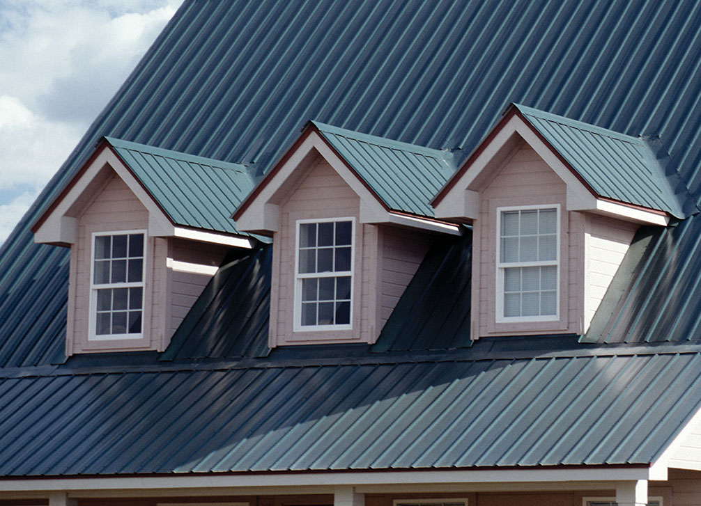 Corrugated roof house